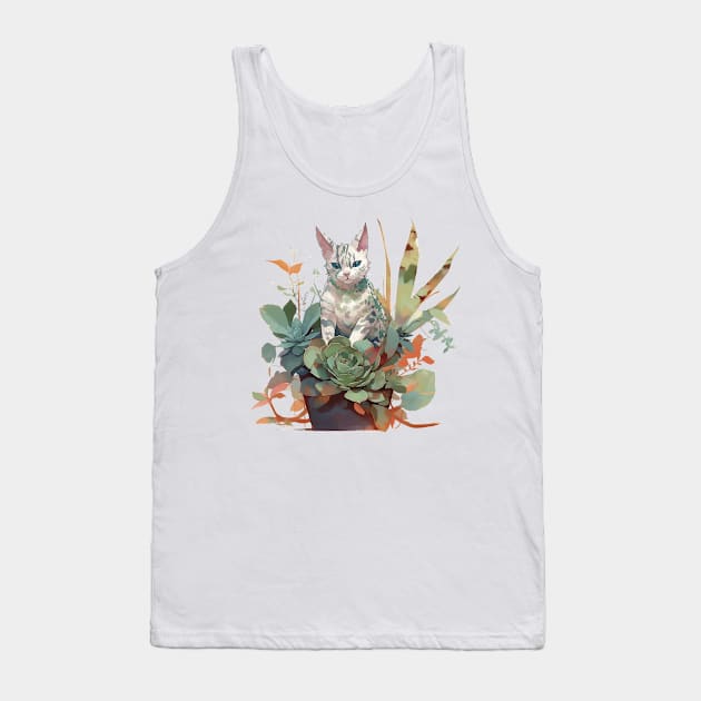Cute Bengal cat Tank Top by GreenMary Design
